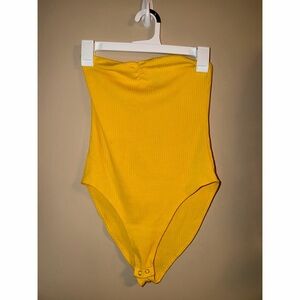 Yellow Tube Top Body Suit